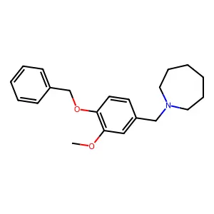 1-[4-(Benzyloxy)-3-methoxybenzyl]azepane structure