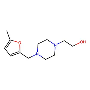 2-[4-[(5-Methylfuran-2-yl)methyl]piperazin-1-yl]ethanol structure