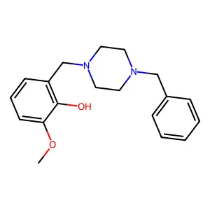 2-[(4-Benzylpiperazin-1-yl)methyl]-6-methoxyphenol structure