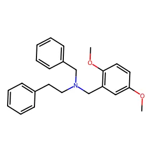 N-benzyl-N-(2,5-dimethoxybenzyl)-2-phenylethanamine structure
