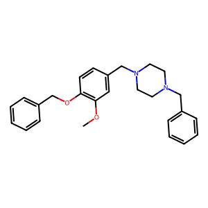 1-Benzyl-4-[4-(benzyloxy)-3-methoxybenzyl]piperazine structure