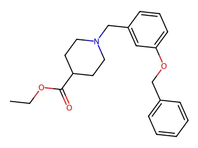 Ethyl 1-[3-(benzyloxy)benzyl]piperidine-4-carboxylate structure