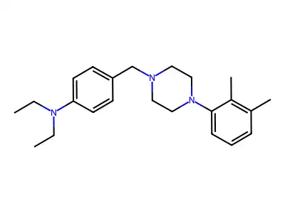 4-[[4-(2,3-dimethylphenyl)piperazin-1-yl]methyl]-N,N-diethylaniline structure