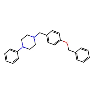 1-Phenyl-4-[(4-phenylmethoxyphenyl)methyl]piperazine structure