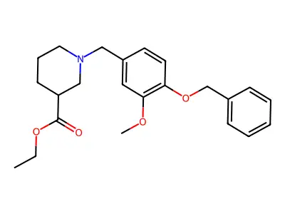 Ethyl 1-[4-(benzyloxy)-3-methoxybenzyl]piperidine-3-carboxylate structure