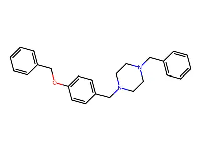 1-Benzyl-4-[4-(benzyloxy)benzyl]piperazine structure