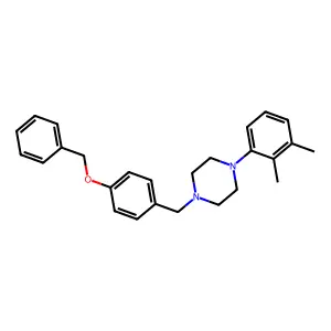 1-(2,3-Dimethylphenyl)-4-[(4-phenylmethoxyphenyl)methyl]piperazine structure