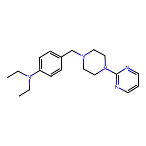 N,N-diethyl-4-[(4-pyrimidin-2-ylpiperazin-1-yl)methyl]aniline structure