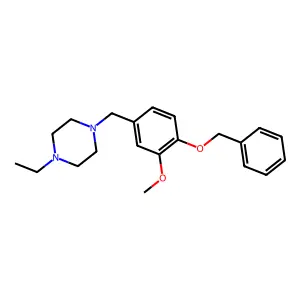 1-[4-(Benzyloxy)-3-methoxybenzyl]-4-ethylpiperazine structure