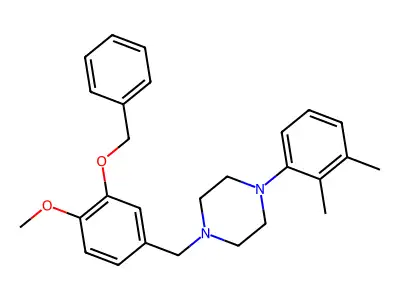 1-[3-(Benzyloxy)-4-methoxybenzyl]-4-(2,3-dimethylphenyl)piperazine structure