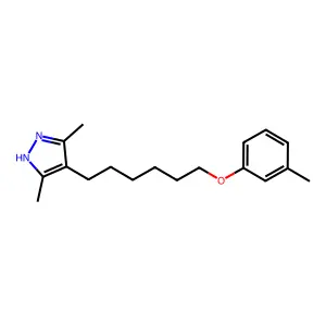 3,5-dimethyl-4-[6-(3-methylphenoxy)hexyl]-1H-pyrazole structure