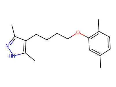4-[4-(2,5-dimethylphenoxy)butyl]-3,5-dimethyl-1H-pyrazole structure