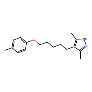 3,5-dimethyl-4-[5-(4-methylphenoxy)pentyl]-1H-pyrazole structure