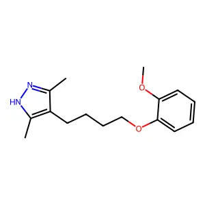 4-[4-(2-methoxyphenoxy)butyl]-3,5-dimethyl-1H-pyrazole structure