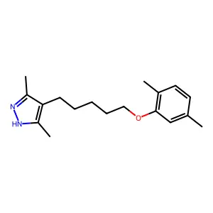4-[5-(2,5-dimethylphenoxy)pentyl]-3,5-dimethyl-1H-pyrazole structure