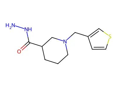 1-(Thiophen-3-ylmethyl)piperidine-3-carbohydrazide structure