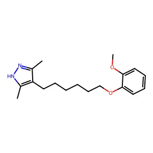 4-[6-(2-methoxyphenoxy)hexyl]-3,5-dimethyl-1H-pyrazole structure