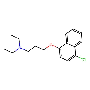 3-(4-chloronaphthalen-1-yl)oxy-N,N-diethylpropan-1-amine structure