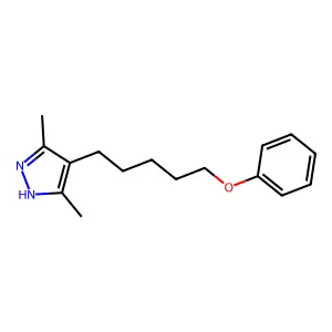 3,5-dimethyl-4-(5-phenoxypentyl)-1H-pyrazole structure