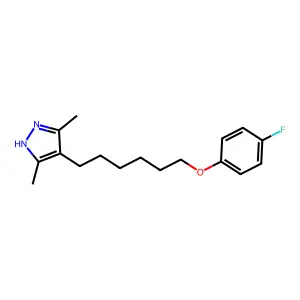4-[6-(4-fluorophenoxy)hexyl]-3,5-dimethyl-1H-pyrazole structure