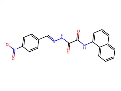N-naphthalen-1-yl-N'-[(4-nitrophenyl)methylideneamino]oxamide structure