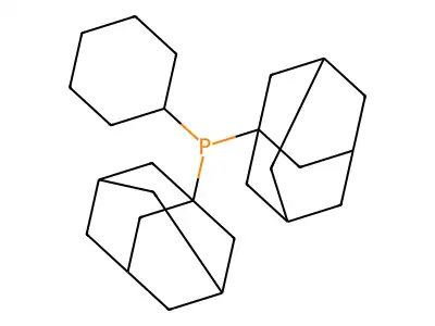 Cyclohexyldi(1-adamantyl)phosphine structure