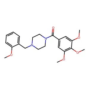 [4-[(2-Methoxyphenyl)methyl]piperazin-1-yl]-(3,4,5-trimethoxyphenyl)methanone structure