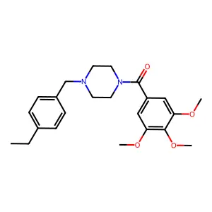 [4-[(4-Ethylphenyl)methyl]piperazin-1-yl]-(3,4,5-trimethoxyphenyl)methanone structure