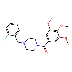 [4-[(2-Fluorophenyl)methyl]piperazin-1-yl]-(3,4,5-trimethoxyphenyl)methanone structure