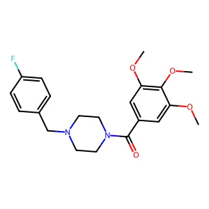 [4-[(4-Fluorophenyl)methyl]piperazin-1-yl]-(3,4,5-trimethoxyphenyl)methanone structure