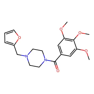 [4-(Furan-2-ylmethyl)piperazin-1-yl]-(3,4,5-trimethoxyphenyl)methanone structure