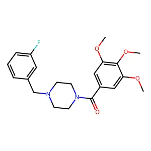 [4-[(3-Fluorophenyl)methyl]piperazin-1-yl]-(3,4,5-trimethoxyphenyl)methanone structure