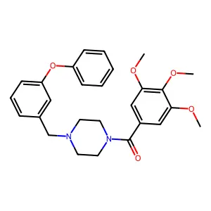 [4-[(3-Phenoxyphenyl)methyl]piperazin-1-yl]-(3,4,5-trimethoxyphenyl)methanone structure