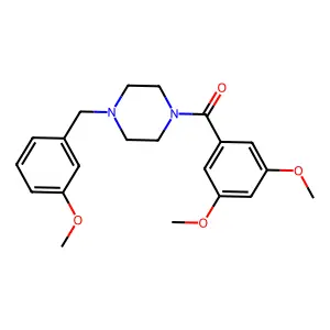 (3,5-Dimethoxyphenyl)-[4-[(3-methoxyphenyl)methyl]piperazin-1-yl]methanone structure