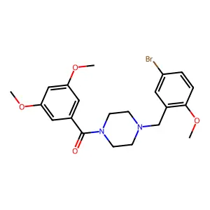 [4-(5-Bromo-2-methoxy-benzyl)-piperazin-1-yl]-(3,5-dimethoxy-phenyl)-methanone structure