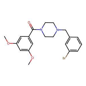 [4-[(3-Bromophenyl)methyl]piperazin-1-yl]-(3,5-dimethoxyphenyl)methanone structure