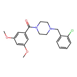 [4-[(2-Chlorophenyl)methyl]piperazin-1-yl]-(3,5-dimethoxyphenyl)methanone structure