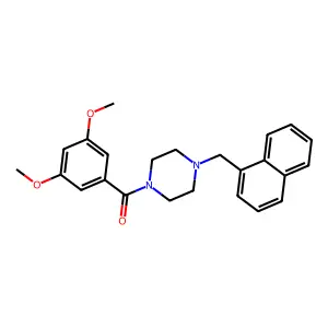 (3,5-Dimethoxyphenyl)-[4-(naphthalen-1-ylmethyl)piperazin-1-yl]methanone structure