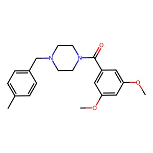 (3,5-Dimethoxyphenyl)-[4-[(4-methylphenyl)methyl]piperazin-1-yl]methanone structure