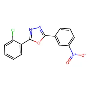 2-(2-Chlorophenyl)-5-(3-nitrophenyl)-1,3,4-oxadiazole structure