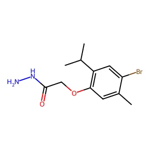 2-(4-Bromo-2-isopropyl-5-methylphenoxy)acetohydrazide structure