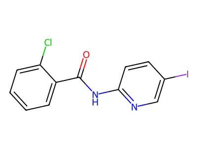 2-chloro-N-(5-iodopyridin-2-yl)benzamide structure