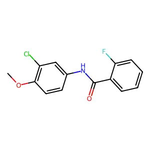 N-(3-chloro-4-methoxyphenyl)-2-fluorobenzamide structure
