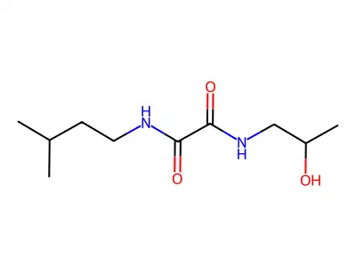 N-(2-hydroxypropyl)-N'-(3-methylbutyl)ethanediamide structure