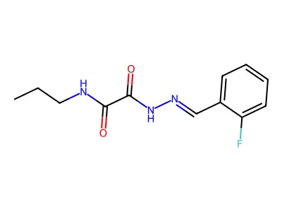 N'-[(E)-(2-fluorophenyl)methylideneamino]-N-propyloxamide structure