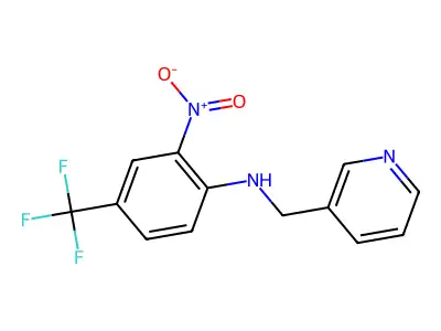 2-nitro-N-(pyridin-3-ylmethyl)-4-(trifluoromethyl)aniline structure
