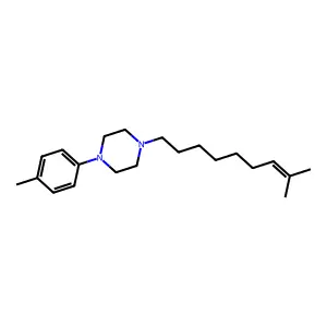 1-(8-Methylnon-7-enyl)-4-(4-methylphenyl)piperazine structure
