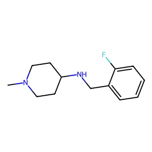 N-[(2-fluorophenyl)methyl]-1-methylpiperidin-4-amine structure