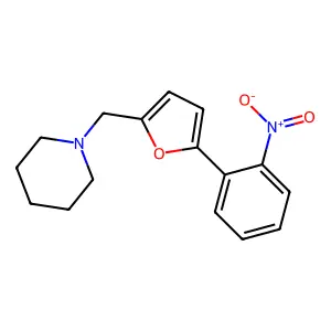 1-[[5-(2-Nitrophenyl)furan-2-yl]methyl]piperidine structure