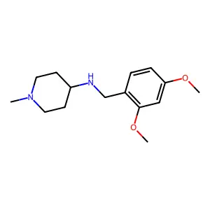 N-[(2,4-dimethoxyphenyl)methyl]-1-methylpiperidin-4-amine structure